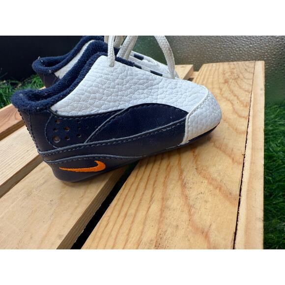 Nike-Baby Sneakers-Blue/White-Size 1B - Picture 2 of 10